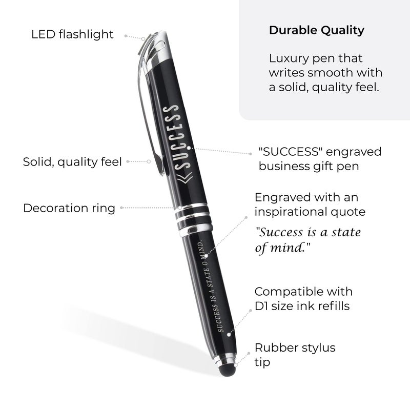 Inkstone Success Motivational Business Penlight with Illuminated Writing Tip and Stylus - Image 2